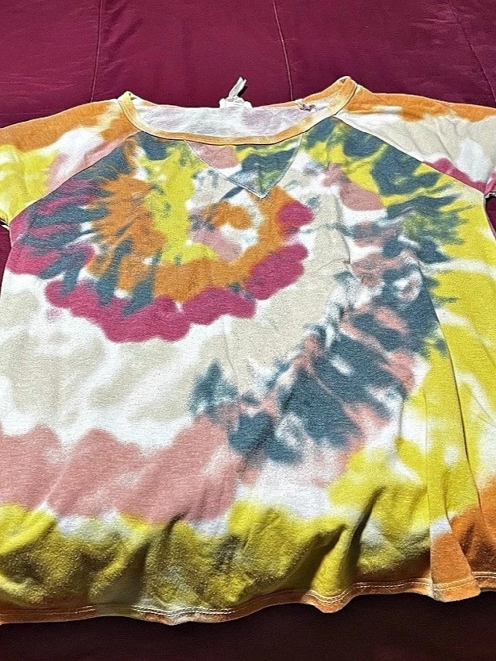 BIBI Tie-Dye Short-Sleeve Top & Shorts Set in Multicolor